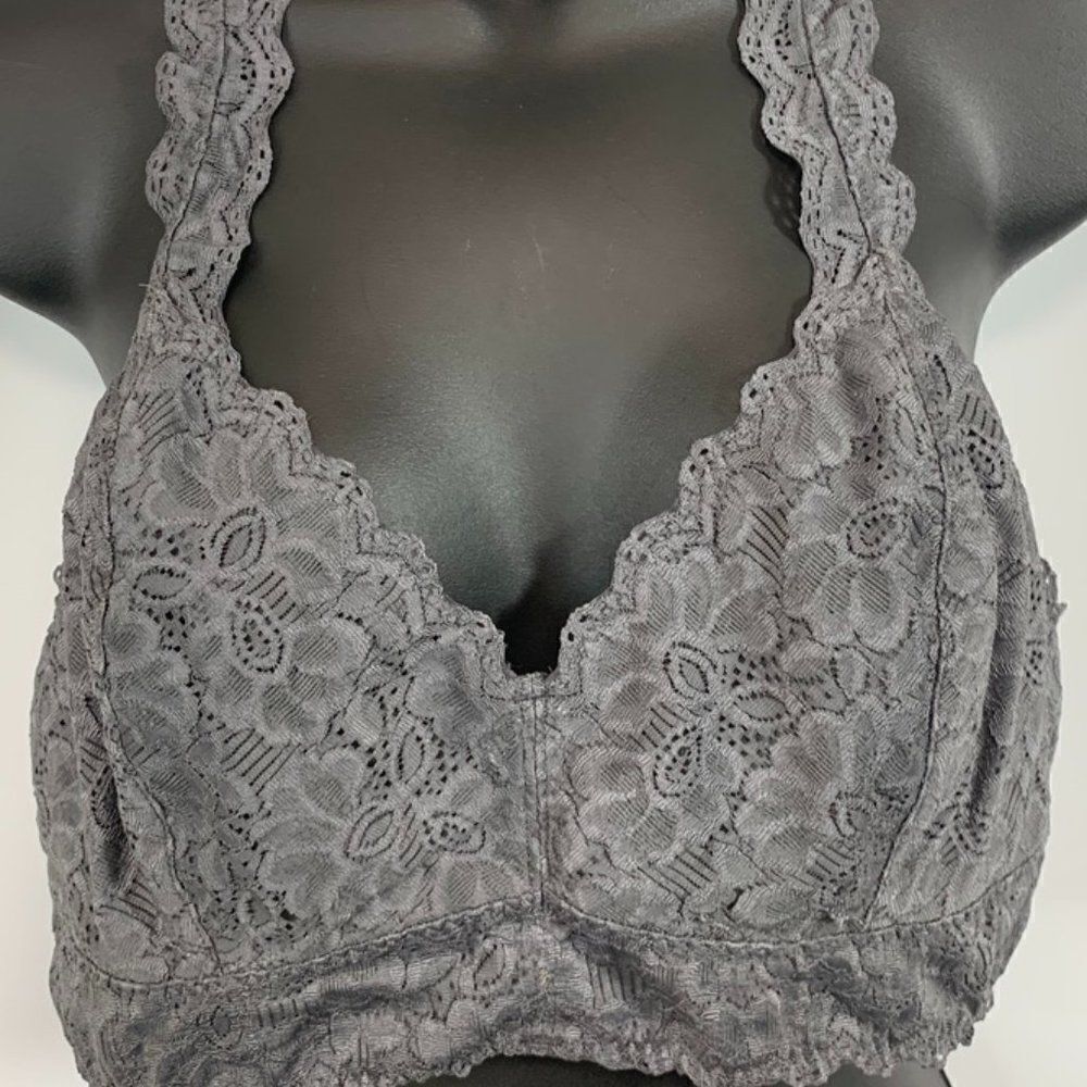 Felina Lingerie Gray Lace Bralette
